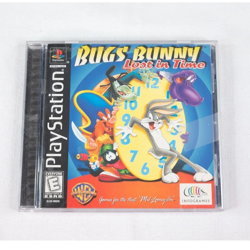 Sony Bugs Bunny Lost in Time PS1 NTSC One Size Blue‎ Good Retro Video Game